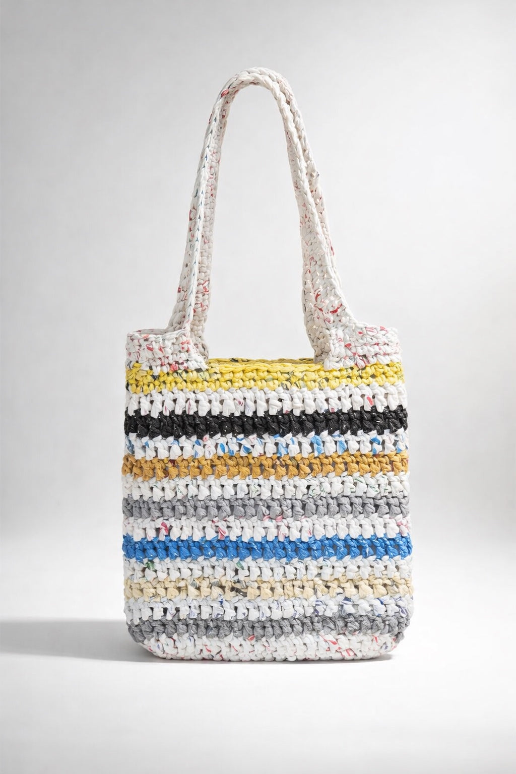 Stripe Plarn Tote - Multicolor