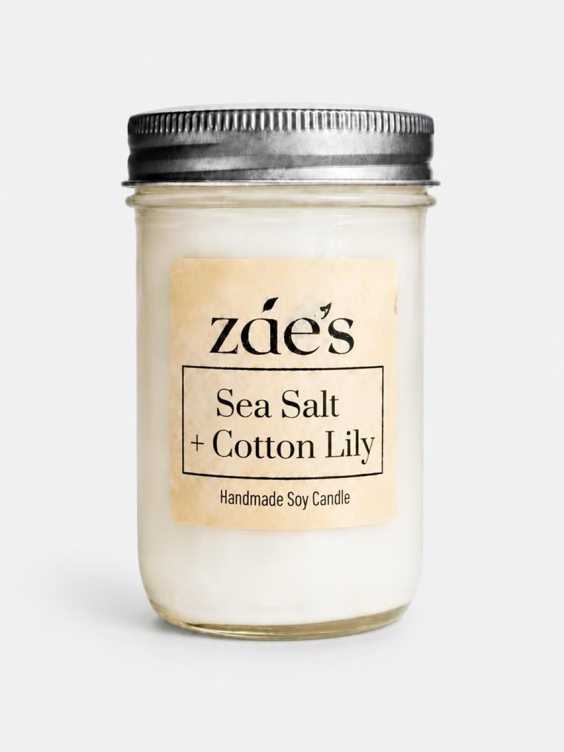 Sea Salt + Cotton Lily Soy Candle